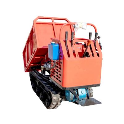 China Portable Hydraulic Dump Mini Dumper Tracked Transport Loader Dumper 300kg New Dumper Price for sale