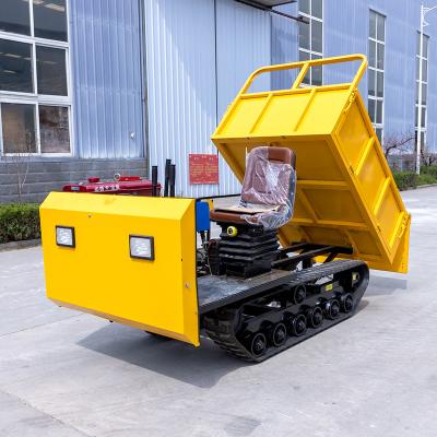 China Hydraulic Steel Track Crawler Dumper Dump Truck Medium Transport Walk Behind Crawler Carrier for sale