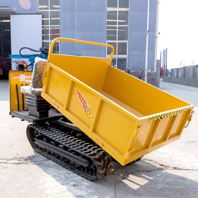 China Hydraulic Cheap Agricultural Dump Truck Low Speed ​​Self Track Trailers Unloader Dump Timber Loading Hauler for sale