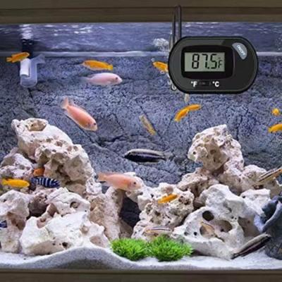 China Homehold Newcomers Aquarium Water Digital LCD Monitors Two Suction Cups Long Wire Thermometer Aquarium Mini Greenhouse for sale