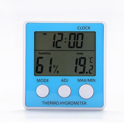 China Indoor Clear Pink Blue LCD Monitors Digital Room Household Indoor Hygrometer Thermometer for sale