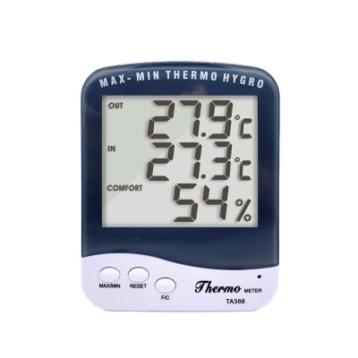 China Home Electronic Indoor Outdoor Multi Digital Wall Alarm Clock Hygrometer Wall Mounted Thermometer for sale