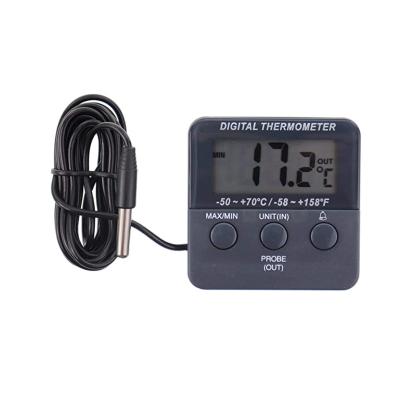 China Factory Price Water LCD Display Max Min Records Magnets Plastic Gray Digital Thermometer Indoor Outdoor Clear Probes for sale