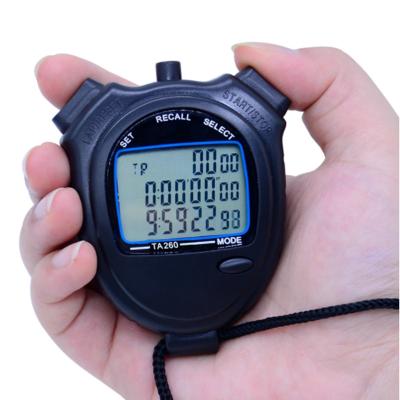 China Portable 3 Row Digital Stopwatch Professional Handheld Swimming Timer Sports Running Chronograph Training Stopwatch for sale