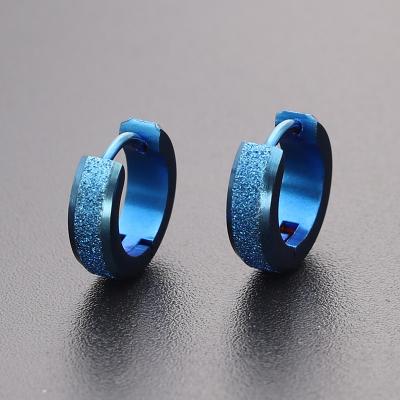 China Cool Fashion Personality IP Gold Plating Stainless Steel Chews Men Boys Stainless Steel Stud Earrings for sale