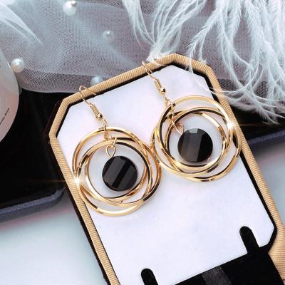 China Custom Vintage Pakistani Miyuki Daily Wear Simple Gold Enamel 925 Handmade Jade Rose Gold Circle Earring Set for sale