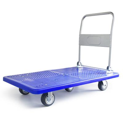 China Durable Foldable Platform Cart Medical Hand Carts Plastic Trolley for sale