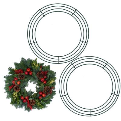 China Metal Halloween Wreath Wire Christmas Decoration DIY Garland Base Ring Frame Christmas Decoration 10