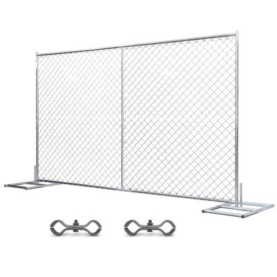 China Easily Assembled Hot Dipped Galvanized Movable Temporary Panel Chain Link Fence For Parking Lot for sale