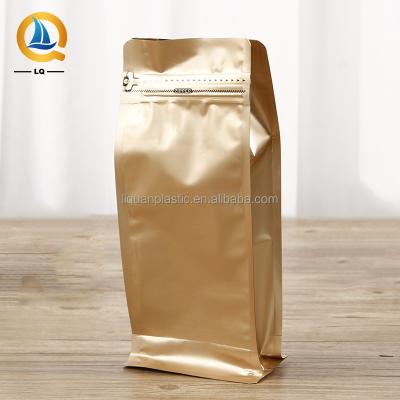 China Custom Moisture Proof Bags 340G Side Gusset Coffee Bag Pouch Flat Bottom Moisture Proof Coffee Bean Packaging Bags for sale