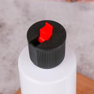 China Flip No 24/410 Black Red Plastic Turret Flip Top Cap Battery Cover For PET Bottle for sale