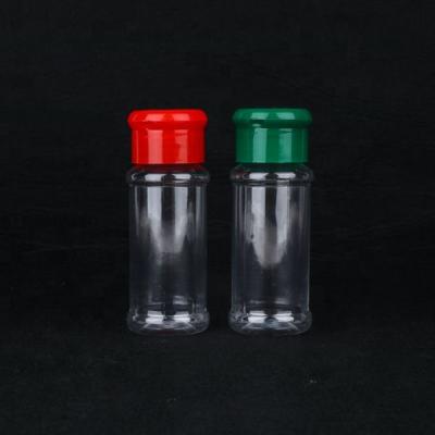 China Cheap 100ml Food PET Round Shape Plastic Kitchen Seasoning Bottle for sale