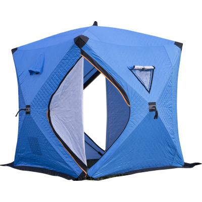 China Winpolar Straight Tying Type Winter Fishing Tent Insulated Outdoor Durable 3 Person Bivvy Pop Up Ice Fishing Tent for sale