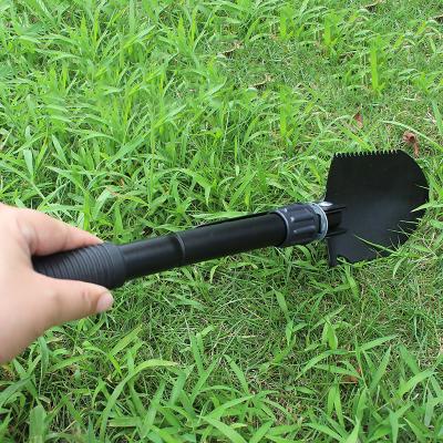 China Winpolar Mini Portable Steel Handel Survival Foldable Multifunctional Military Snow Camping Folding Shovel for sale