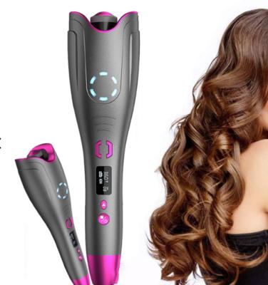 China Hotel LCD Display Temperature Control Mini Rechargeable Wireless Smart Automatic Hair Curler for sale