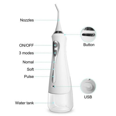 China Hotel Tooth Care 230Ml Water Tank Waterproof Portable Dental Flosser Jet Oral Irrigator Cleaner for sale