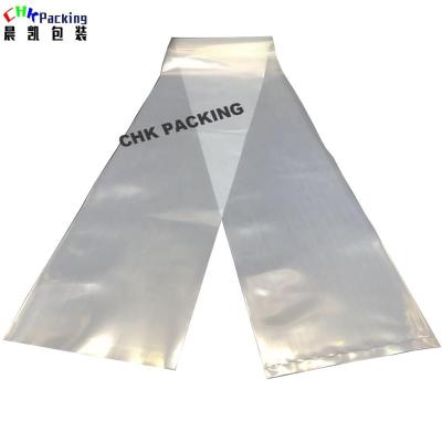 China Food Customized Logo Large Size LDPE Transparent Bag , Tube Bag For Lettuce Packaging for sale