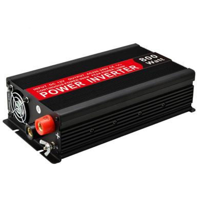 China Dual USB Best Selling 12V DC To AC 220V Car Power Inverter 800 Watt Modified Sine Wave Inverter Without Noise Control Fan for sale