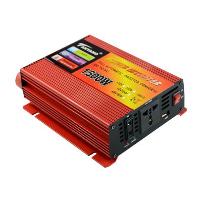 China Car Maker Inverter 1.5KW Solar Inverter For Car Household DC12V 24V AC110V 220V Modified Sine Wave Inverter for sale