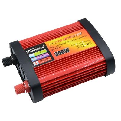 China Red AC 220V 300W Home Appliance Power Inverter DC 12V Off Grid Connection Protection Sine Wave Reverse Inverter 50HZ for sale