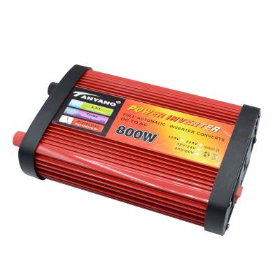 China Hot Selling Car Factory Price DC To AC 12V 24V 110V 220V Red Reverse Connection Protect Power Sine Wave Inverter Off Grid for sale