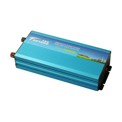 China Home appliance Best-selling 1000W Car Inverter 12V DC to AC 220V 50Hz Blue Case Plug Pure Sine Wave Inverter for sale