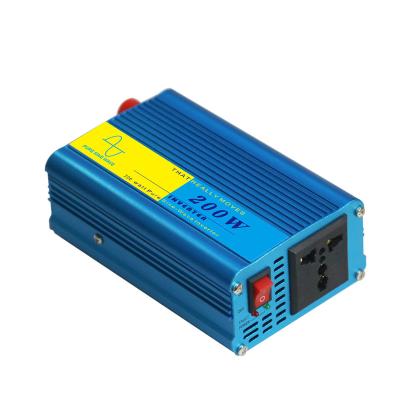 China Best Selling Portable Pure Sine Wave Inverter 12V DC to AC 220V 200W Power Inverters Off-Grid Solar Power System 140*95*55MM for sale