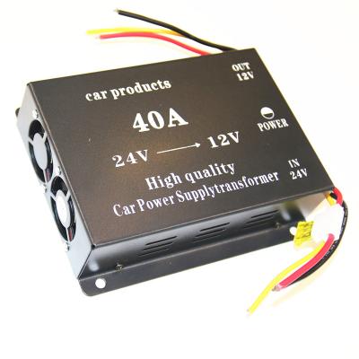 China New Truck Car Power Supply Transformer DC to DC 24v 12v 40A High Efficiency Step Down Bulk Converter for sale