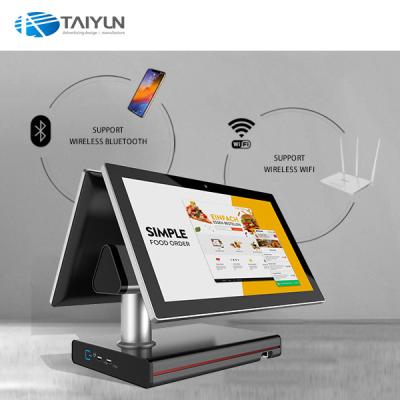 China 15.6 Inch Dual Display Touch Screen POS System Restaurant Cash Register Face Recognition Machine for sale