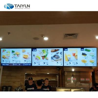 China Indoor Ultra-thin Restaurant 43 Inch Digital Indoor Menu Board With Ultra-narrow Bezel for sale