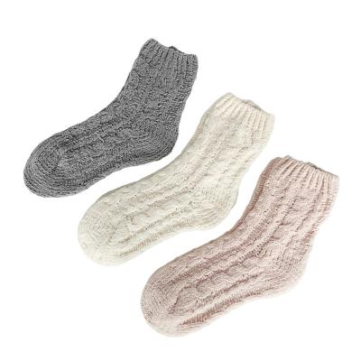 China Winter Antibacterial Custom Cozy Warm Floor Fuzzy Socks For Women for sale