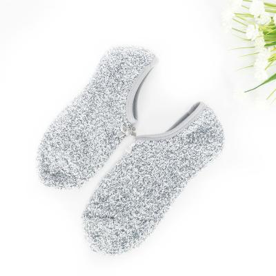 China Antibacterial Custom Design Coral Velvet Fuzzy Short Floor Winter Comfortable Sleep Bed Indoor Fluffy Indoor Home Socks For Women for sale