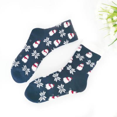 China Autumn Winter Christmas Hat Antibacterial Custom Snowman Christmas Floor Home Slippers Comfortable Women's Fuzzy Slipper Slippers With Double Layer for sale