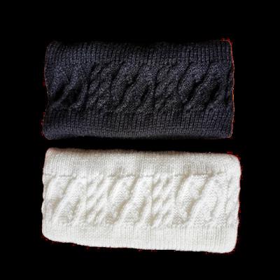 China Eco-friendly/fashion/comfort/absorbent non-slip/sweat/and American double plush headband winter warm European figure skater women's ornamental woolen knitted hair warm headband for sale