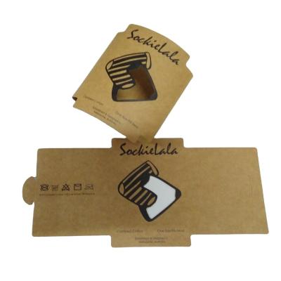 China Custom Order Biodegradable Biodegradable Kraft Paper Sock Sleeve Packaging for sale