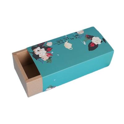 China Recycled Materials Custom Order Recyclable Brown Kraft Paper Sliding Drawer Boxes For Tea Leaves OEM Packaging Box for sale