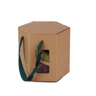 China Recycled Recyclable Hexagonal Hexagonal Fruit Packing Box Custom Logo Corrugated Paper Wholesale Materials Strong And Sturdy Packing Boxes for sale