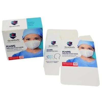 China Recyclable Pre-made Packaging Box No Masks Inside Kn95 Face Mask Packaging Box for sale