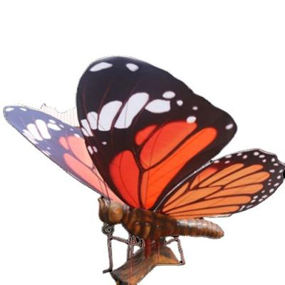 China Simulation of Customized Decorative Model Animatronic Simulated Artificial Fur Butterflies for Amusement Park for sale