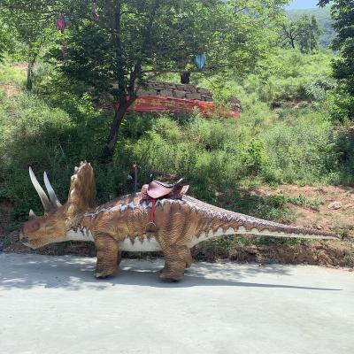 China Dinosaur Animatronic Dinosaur Seat Triceratops Rideable Model Kids Playful Seat for sale