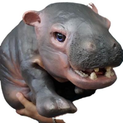 China Realistic Amusement Park Dinosaur Baby Hippo Hand Puppet Dinosaur Products for sale