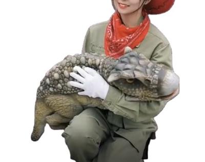 China Realistic Amusement Park Dinosaur Baby Ankylosaurus Hand Puppet Dinosaur Products for sale