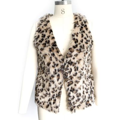 China Anti-wrinkle faux fur leopard loose coats plus size artificial fur coat for sale