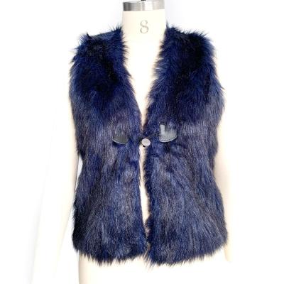 China Custom Made Faux Fur Coat Women Faux Fur Coat Anti-Shrink Fur Vest Warm Autumn Vest Coats for sale