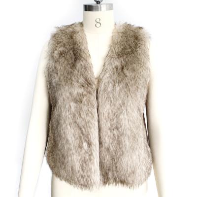 China 2019 Autumn Winter Ladies Fashion Faux Fur Vest Short Anti-Shrink Comfortable Sweater for sale