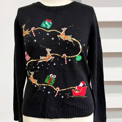 China 2020 Factory Custom Ugly Anti-Shrink Winter Sweater Women Knitted Sweater Christmas for sale