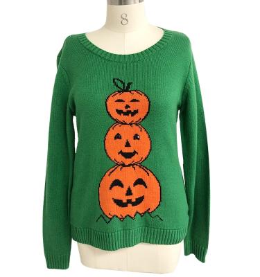 China 2021 Custom Christmas Sweater Crewneck QUICK DRY Cute Pumpkin Sweater for sale