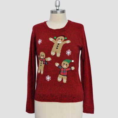 China Anti-pilling 2020 women fashion ugly Christmas sweater knitting sweater for sale