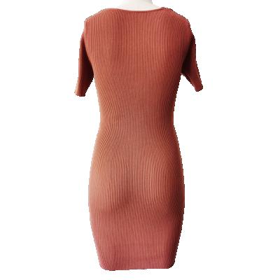 China Anti-Shrink Fashion Sexy Ladies Dress Women Clothing Loose Short Twist Dress Front Sweater for sale