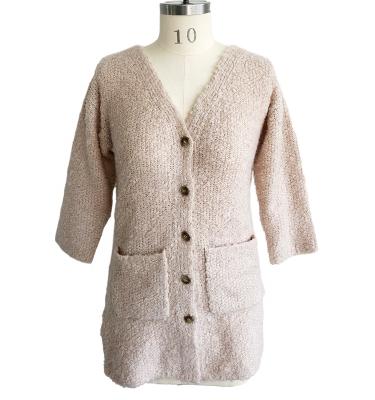 China Korean Style Women's Winter V-collar Women's Loose Sweater Cardigan Anti-Shrink Japanese Style for sale